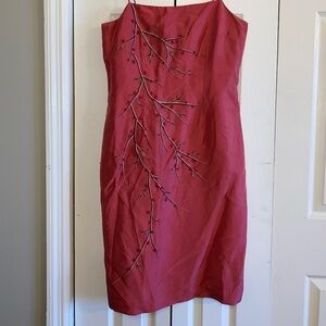 INC beautiful embroidered size 8 dress mulberry